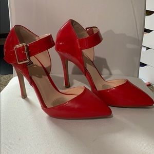 Signature Red Patent Leather Pumps, Size 6.5 Gently Worn